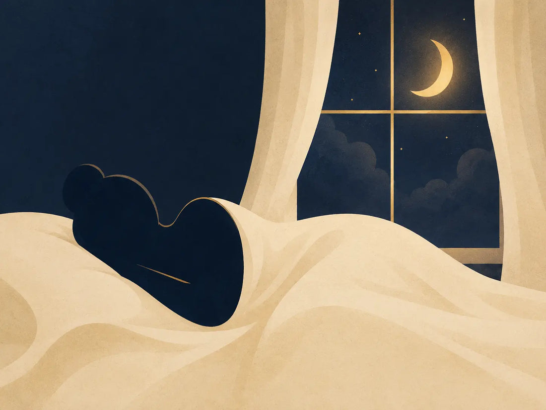 Illustration d'une personne dormant paisiblement sur le côté