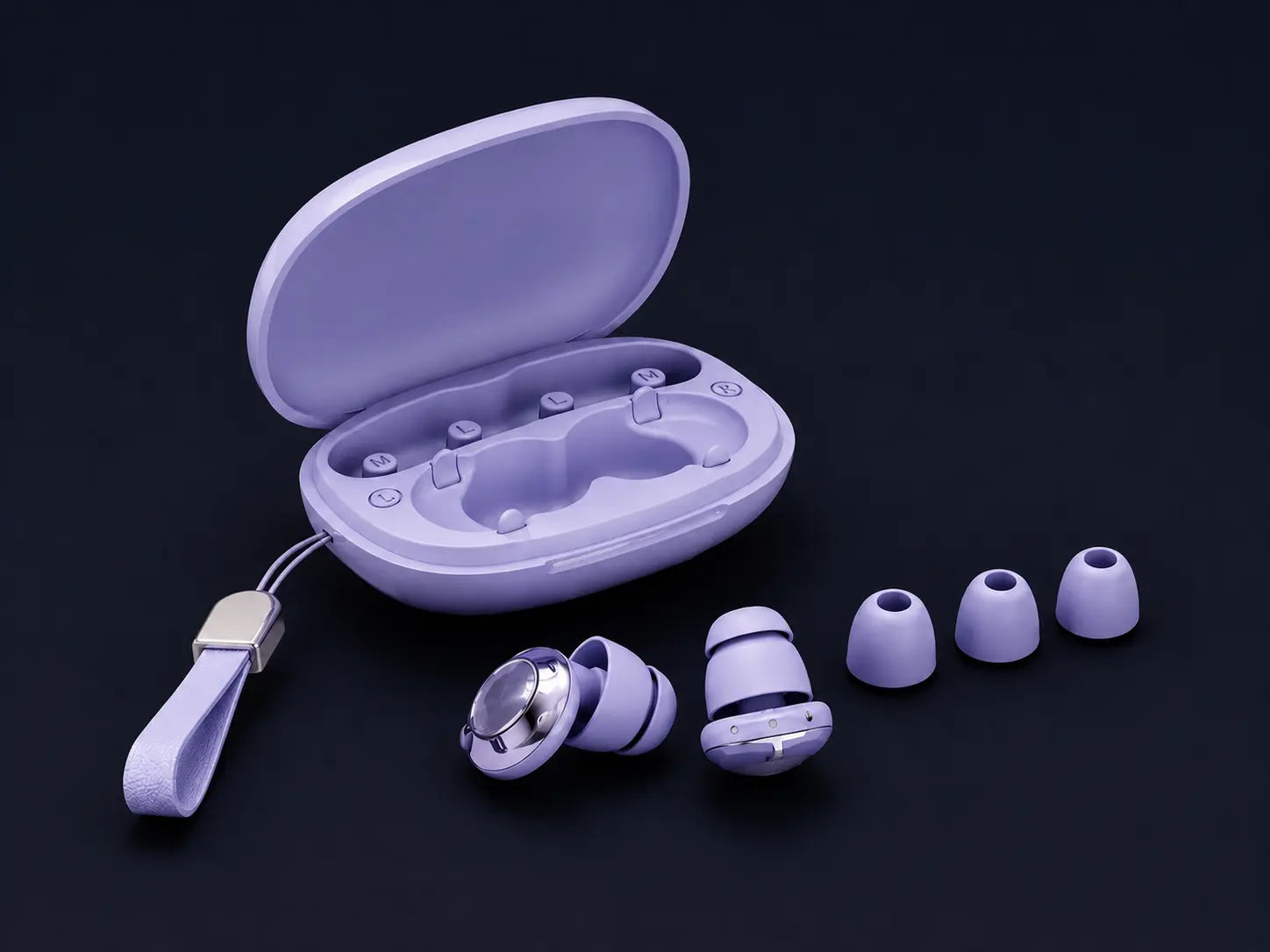 Bouchons d'oreilles anti-bruit violets pour dormir