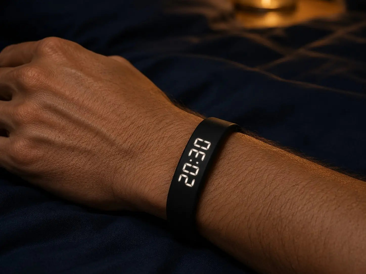 Bracelet réveil vibreur porté au poignet la nuit