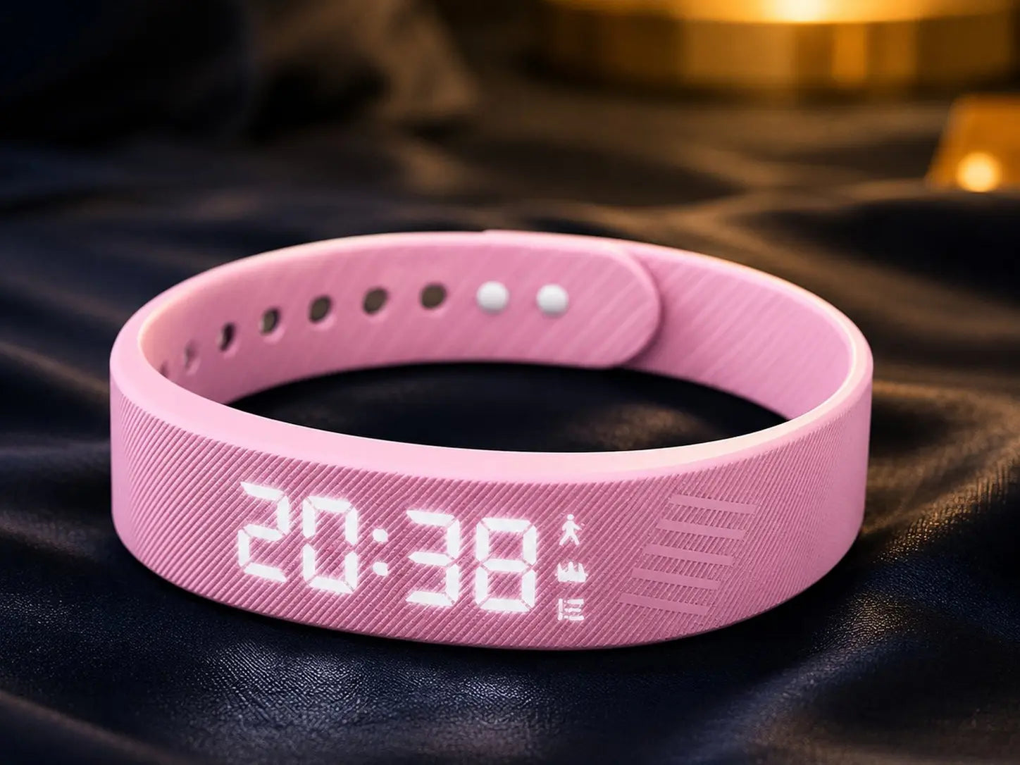 Bracelet réveil vibreur rose