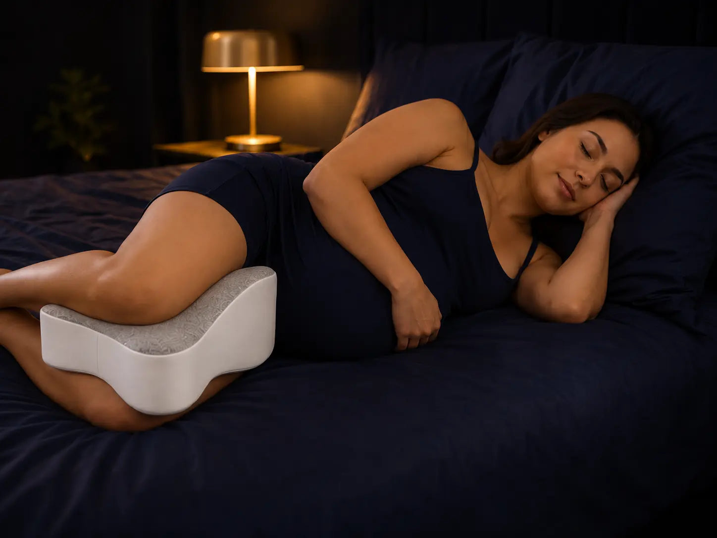 Coussin de jambe ergonomique pour aligner les hanches
